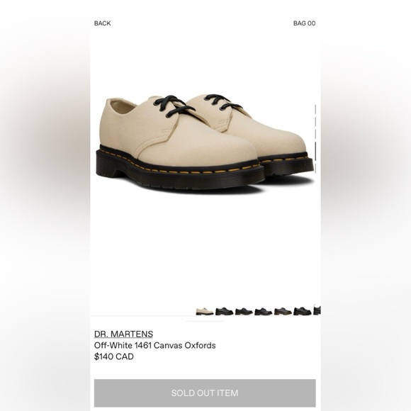 Dr. Martens 1461 canvas oxford shoes - Picture 3 of 3